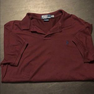 Polo by Ralph Lauren maroon collared shirt